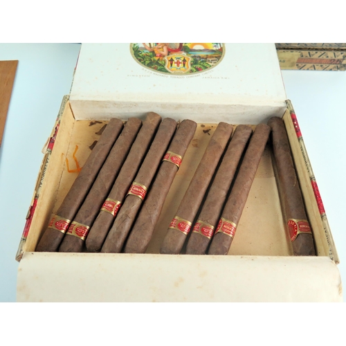 1306 - One box Jamavana Minor Coronas cigars, broken seal to box together with three other boxes of partly ... 