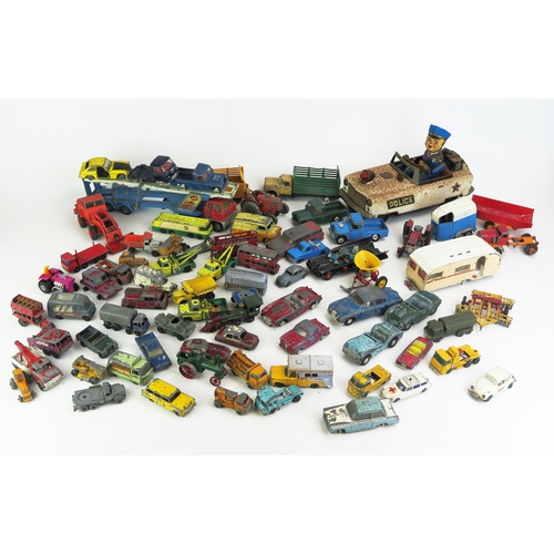 1326 - Collection of Playworn Diecast including Spot-On, Matchbox, Corgi, Dinky, Huskey etc., Fisher Price ... 