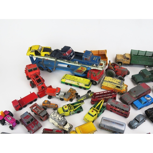 1326 - Collection of Playworn Diecast including Spot-On, Matchbox, Corgi, Dinky, Huskey etc., Fisher Price ... 