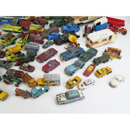 1326 - Collection of Playworn Diecast including Spot-On, Matchbox, Corgi, Dinky, Huskey etc., Fisher Price ... 