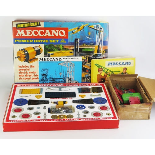 1332 - Meccano Power Drive Set M - appears complete with instructions and very good box and box of spares