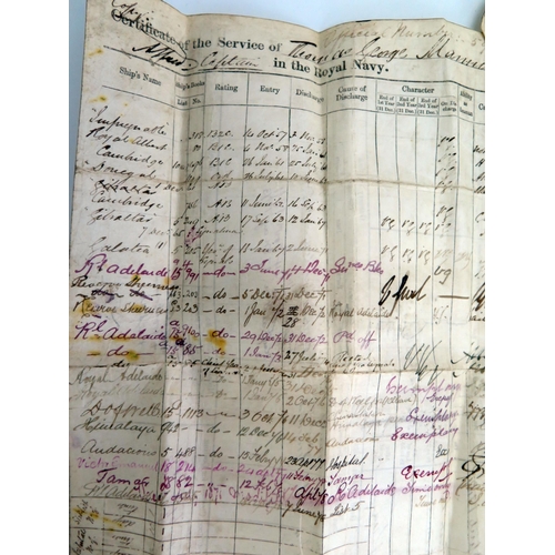 1388 - OF VICTORIAN NAVAL INTEREST
Thomas George Manning RN, original hand written account of 'Jottings fro... 