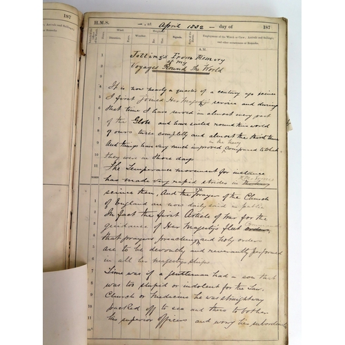 1388 - OF VICTORIAN NAVAL INTEREST
Thomas George Manning RN, original hand written account of 'Jottings fro... 