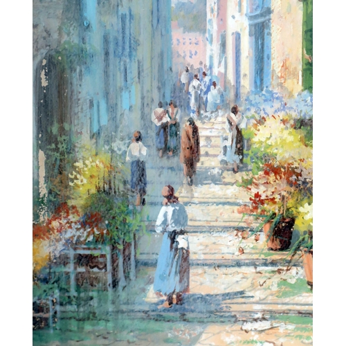 1403 - Y Gianni (Italian, 19th/20th Century) Italian street scene, watercolour, signed bottom right, 48 x 3... 