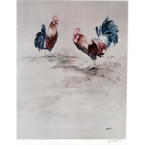 1404 - Eric Richard Sturgeon (1920-1999) 'The Rivals' polychrome print, signed in pencil to the margin, bea... 