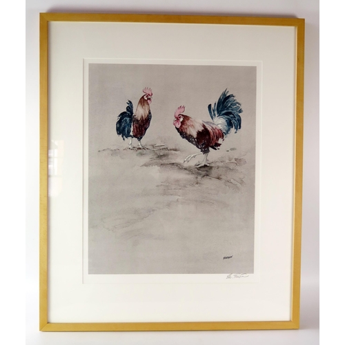 1404 - Eric Richard Sturgeon (1920-1999) 'The Rivals' polychrome print, signed in pencil to the margin, bea... 