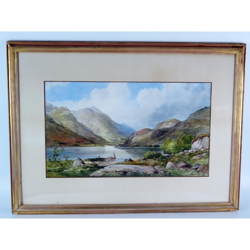 1411 - James Ferrier (1840-1900)
'Loch Etive', watercolour, signed and dated 1871. 29 x 50cm
F & G.