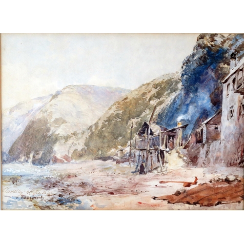 1437 - William Collingwood (1854-1932)
'Clovelly' watercolour  , signed and indistinctly dated, 1892?, 22 x... 