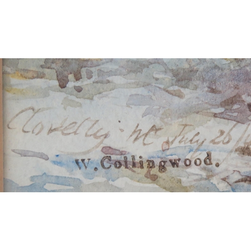 1437 - William Collingwood (1854-1932)
'Clovelly' watercolour  , signed and indistinctly dated, 1892?, 22 x... 