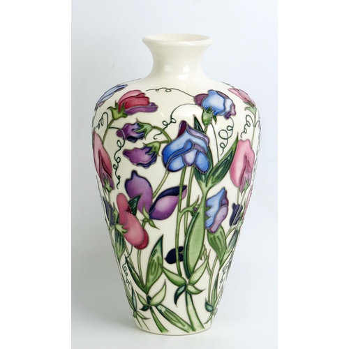 1514 - A Moorcroft pottery vase, 'Sweetness' designed by Nicola Slaney, released in2018, 23.5cm high.