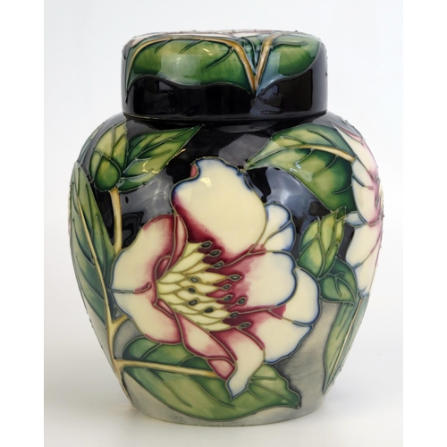 1523 - A Moorcroft pottery ginger jar and cover, with 'Cavendish' pattern by Philip Gibson, released in 200... 