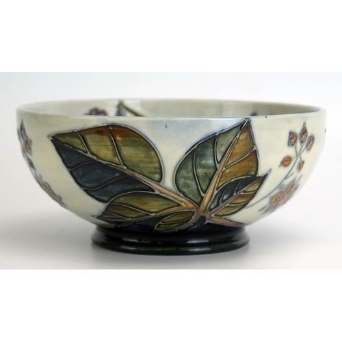 1534 - A Moorcroft pottery bowl, with 'Bramble' pattern decoration, 15.5cm diameter