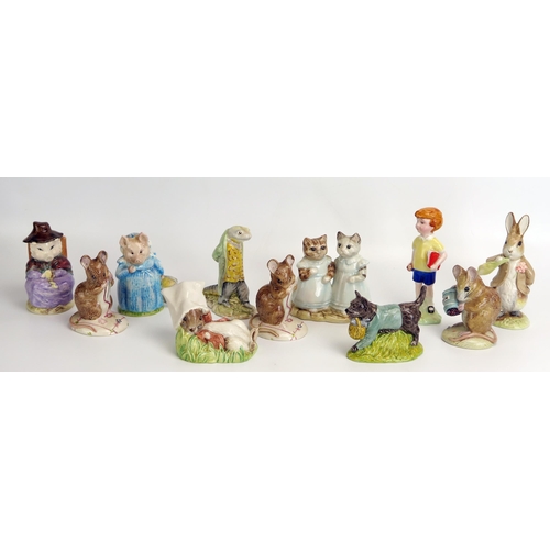 1541 - A collection of Beswick and Royal Albert figurines from Beatrix Potter and A A Milne, includes, Chri... 