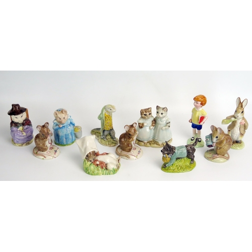 1541 - A collection of Beswick and Royal Albert figurines from Beatrix Potter and A A Milne, includes, Chri... 