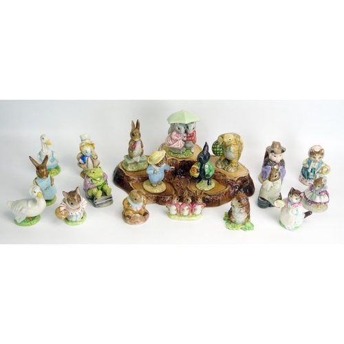 1544 - A collection of Beswick Beatrix Potter figurines, with brown backstamps, includes Cousin Ribby, Litt... 