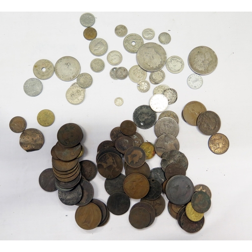 1571 - A Selection of Georgian, Victorian and later Coins including silver crowns and 1876 Maundy penny