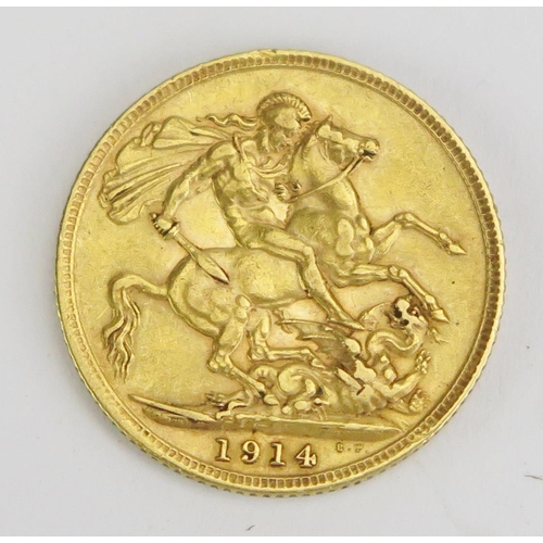 1582 - A George V 1914 Gold Sovereign