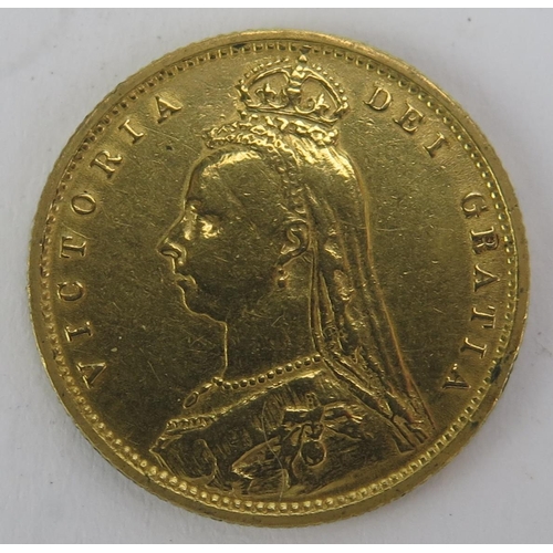 1589 - A Queen Victoria 1890 Half Sovereign