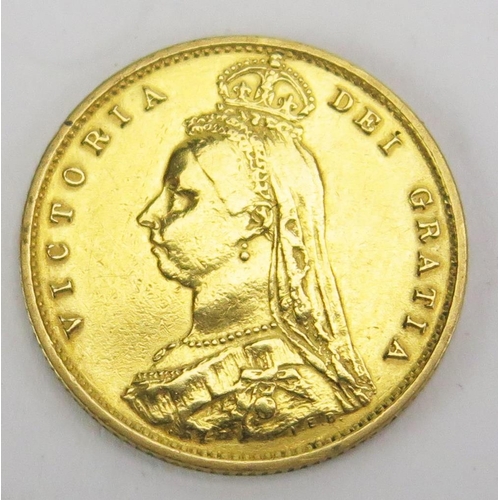 1591 - A Queen Victoria 1887 Half Sovereign