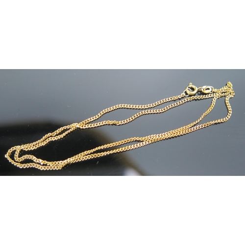 201 - A 9ct Gold Curb Link Chain, stamped 375, 16.5