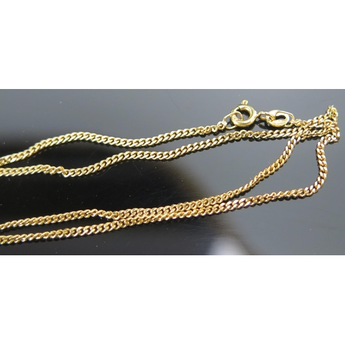 201 - A 9ct Gold Curb Link Chain, stamped 375, 16.5