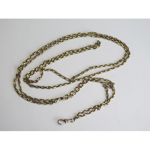 240 - An Antique Precious Yellow Metal Guard Chain, 56