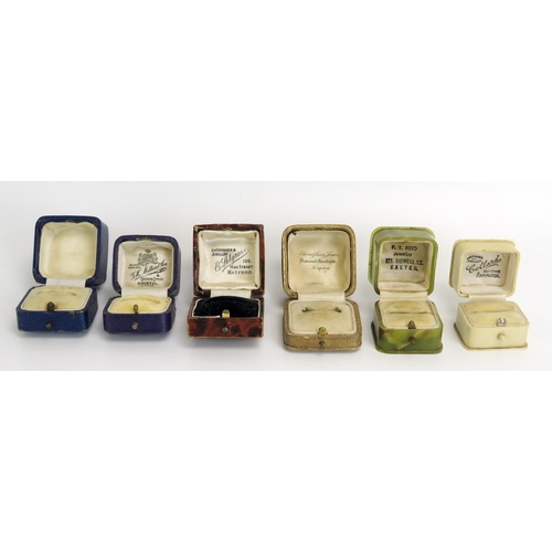 276 - Six Vintage Ring Boxes, five named