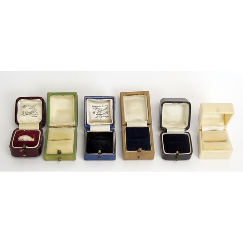 279 - Six Vintage Ring Boxes, three named