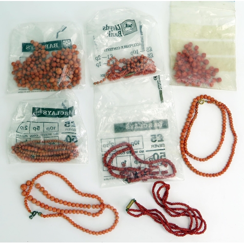 284 - A Selection of Coral Bead Necklaces