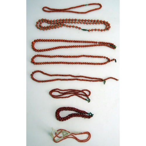 285 - A Selection of Coral Bead Necklaces