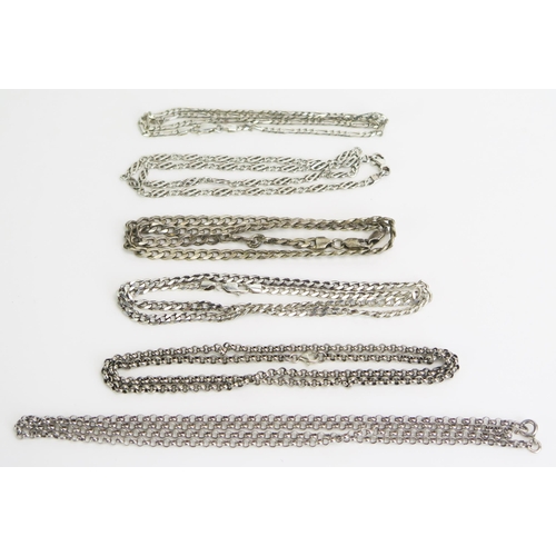 304 - A Selection of Silver Chains, 90.54g