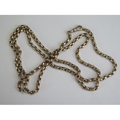 339 - A 9ct Gold Guard Chain with single spring clip marked 9CT, 30.75