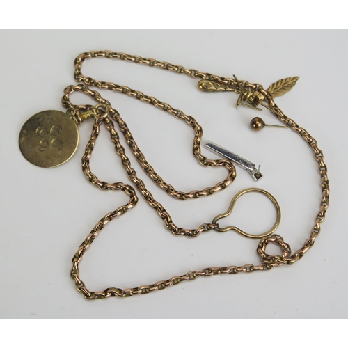 372 - A Precious Yellow Metal Belcher Chain (23