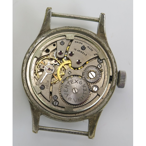 471 - A VERTEX 'Dirty Dozen' Military Wristwatch, case back marked W.W.W.  A 4298 3517214, calibre 59 15 j... 