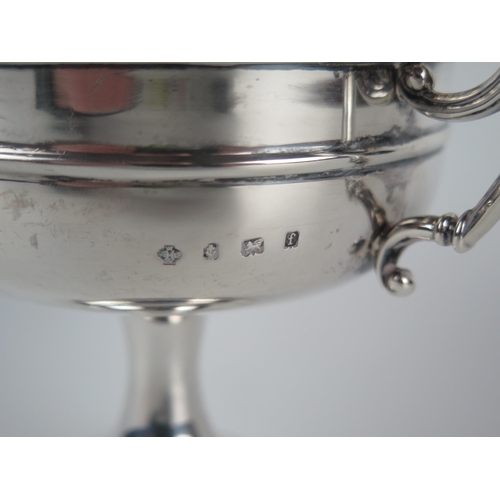 633 - An Edward VII silver twin handled trophy cup, maker William Hutton and Sons Ltd, Birmingham, 1905, o... 