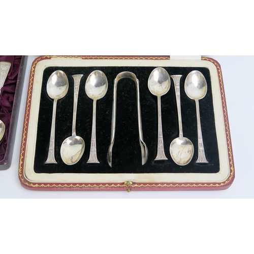 707 - A set of six Victorian silver coffee spoons, maker Holland, Son & Slater, London, 1880, with bright ... 