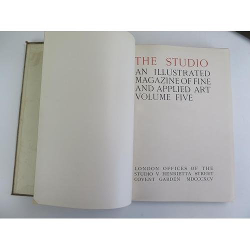 1272 - The Studio Magazine 7 early volumes, contemporary plain brown cloth, illustrated, circa 1890's