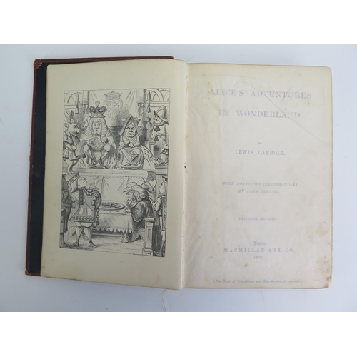 1273 - CARROLL (Lewis) Alice's Adventures in Wonderland, illustrated by John Tenniel, London 1877, cloth. (... 