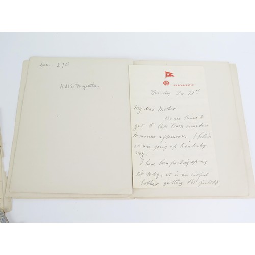 1379A - OF BOER WAR INTEREST; a small collection of letters A.S.J Blunt, dating from 1899, outward bound to ... 