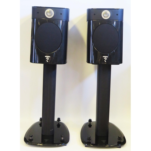 1320J - A Pair of Focal Sopra N1 Compact Speakers with floor stands. Boxed and tested