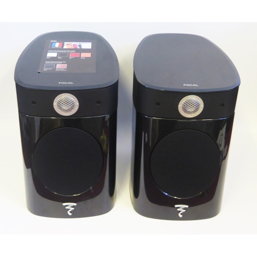 1320J - A Pair of Focal Sopra N1 Compact Speakers with floor stands. Boxed and tested