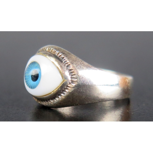 164 - A Sterling Silver 'All Seeing Eye' Ring, size L