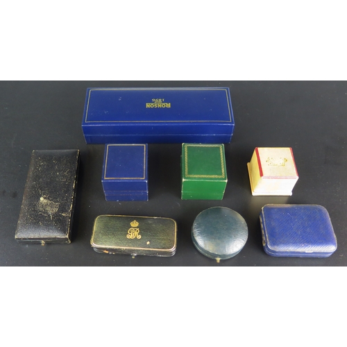 177 - A Garrard & Co. Cufflink Bow with GV Cypher and other boxes