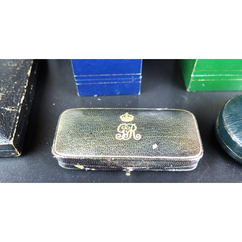 177 - A Garrard & Co. Cufflink Bow with GV Cypher and other boxes