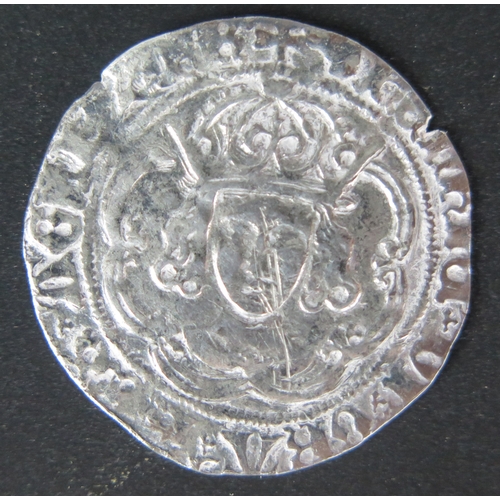 395 - A Henry VII Hammered Silver Groat, facing bust issue, greyhound's head mint