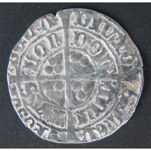 395 - A Henry VII Hammered Silver Groat, facing bust issue, greyhound's head mint