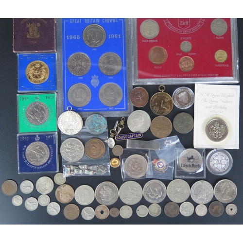 396 - A Selection of GB Coins including commemorative crowns, etc.