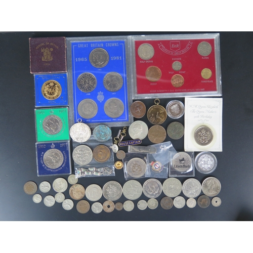 396 - A Selection of GB Coins including commemorative crowns, etc.