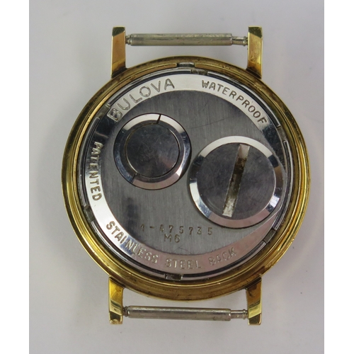 409 - A 1960's Gents' BULOVA Accutron Gold Plated Wristwatch, 35.5mm case back no. 1-475735 M6