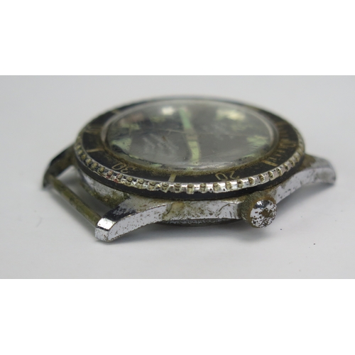 410 - A 1960's CARDINAL Sicura Apollo Diving Watch, 38mm steel case with 23 jewel mechanical movement. Run... 